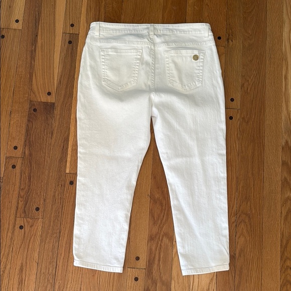 Michael Kors Women's 10 White Denim Ankle Jeans Pants - Picture 5 of 7